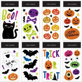 Halloween Window Gel Cling, Assorted, 5.5 x 12-In.