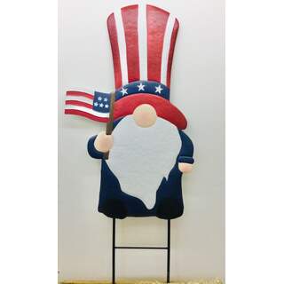 Cheap Carls USA Gnome w/Flag on Two Poles