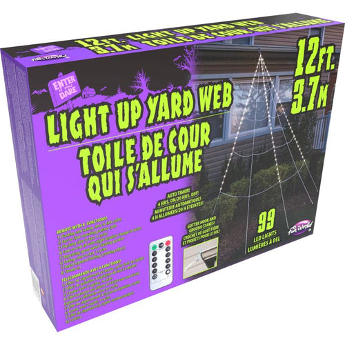 Fun World Super L/U 99 LED Yard Web Halloween Decoration (12')