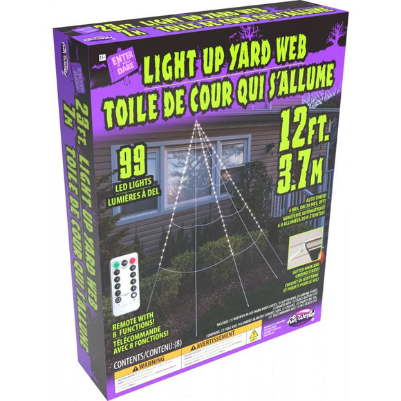 Fun World Super L/U 99 LED Yard Web Halloween Decoration (12')