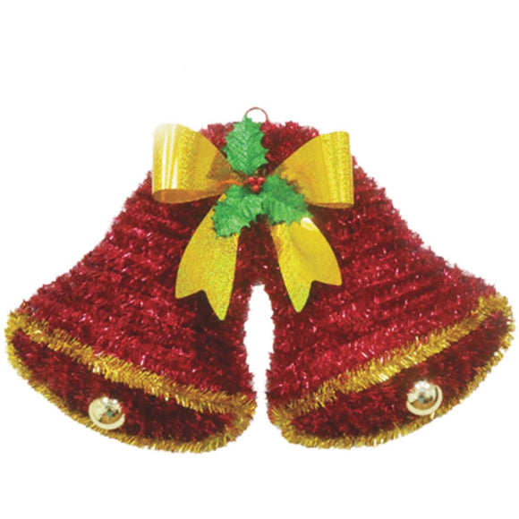 Youngcraft 20 In. Tinsel Double Bell Holiday Decoration