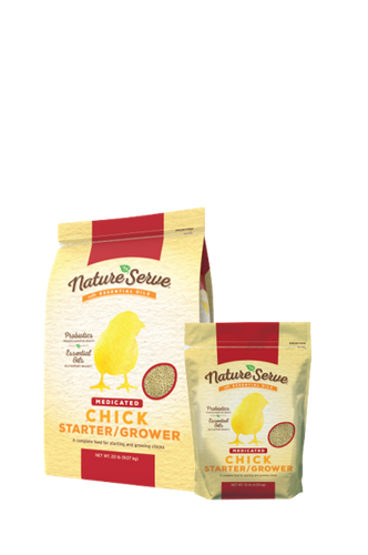 NatureServe Medicated Chick Starter and Grower Feed (20 LB)