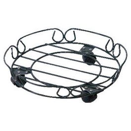 12 Black Round Plant Caddy