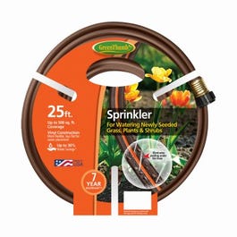 Sprinkler Hose, Twin-Tube, Brown Vinyl, 25-Ft.
