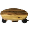 Wood Plant Caddy With Casters, 12-In.