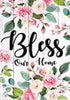 Briarwood Lane Floral Bless Our Home Double-Sided Garden Flag