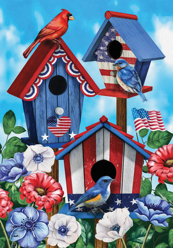 Briarwood Lane American Birdhouses Summer Garden Flag