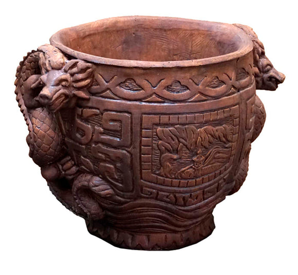 Athens Stone Casting Dragon Pot