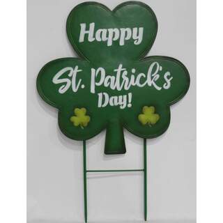Cheap Carls Happy Saint Patrick’s Day Shamrock on Two Poles