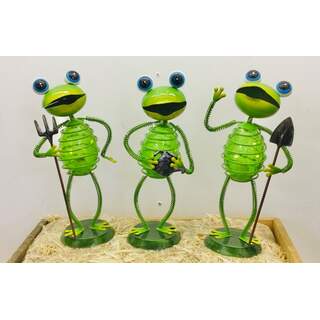 Cheap Carls Solar Asst. Standing Frogs