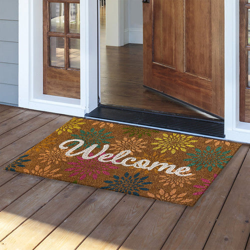 Briarwood Lane Colorful Floral Spring Natural Fiber Coir Doormat
