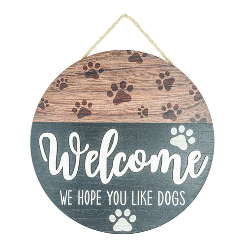 Hannah's Handiworks, LLC Dog Paw Print Welcome Hanger