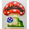 Cheap Carls Welcome Mushroom w/frog on Two Poles