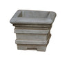 Athens Stone Casting Rib Square Planter