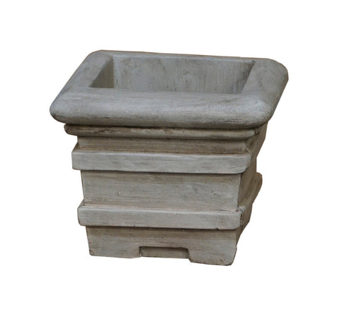Athens Stone Casting Rib Square Planter