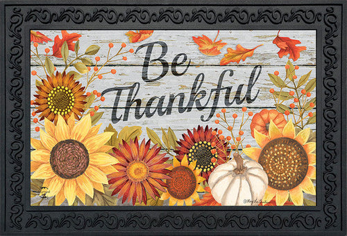 Briarwood Lane Be Thankful Flowers Doormat
