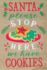 Custom Decor Santa Cookies Applique/Burlap Flag