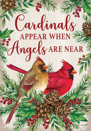 Custom Decor Cardinals and Angels-Flag by Tina Wenke