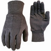 True Grip Jersey Gloves, Brown Cotton, Men’s