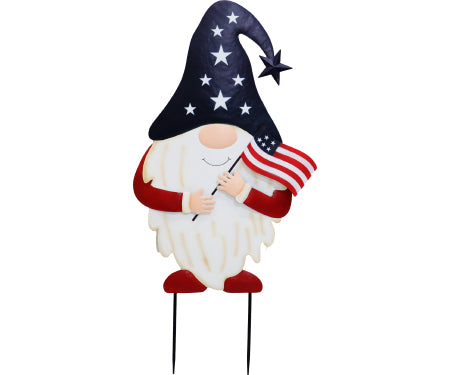 Arett Sales Patriotic Gnome Lawn Stake