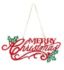 Napco Merry Christmas with Holly Sign