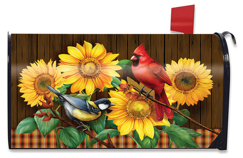 Briarwood Lane Fall Birds And Sunflowers Mailbox Cover