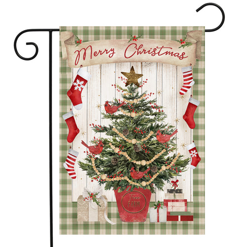Briarwood Lane Potted Merry Christmas Tree Garden Flag