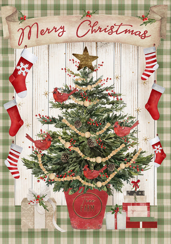 Briarwood Lane Potted Merry Christmas Tree Garden Flag