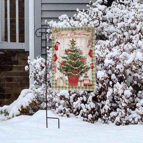 Briarwood Lane Potted Merry Christmas Tree Garden Flag
