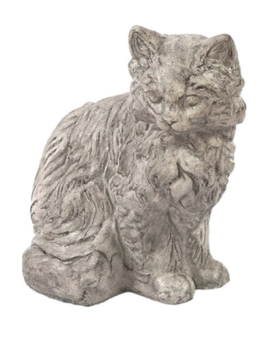 Athens Stone Casting Sitting Furry Cat