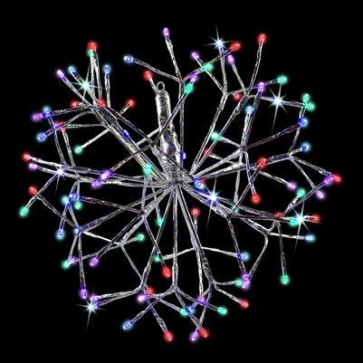 Holiday Bright Lights 16 Multi Twinkle 96L Shimmering Sphere in Silver