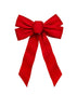 Holiday Trims 7970 Red Velvet Bow 5 Loop 11 x 16