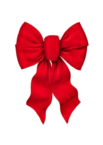 Holiday Trims 7371 Red Velvet Deluxe Bow Wired 5 Loop 12 x 18