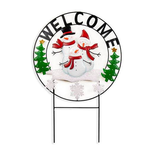 Land & Sea  Welcome Snowman Wreath