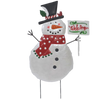Basket Plus Industries Snowman With Scarf & Sign