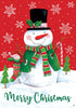 Custom Decor Red & Green Snowman- Flag by Diane Kater