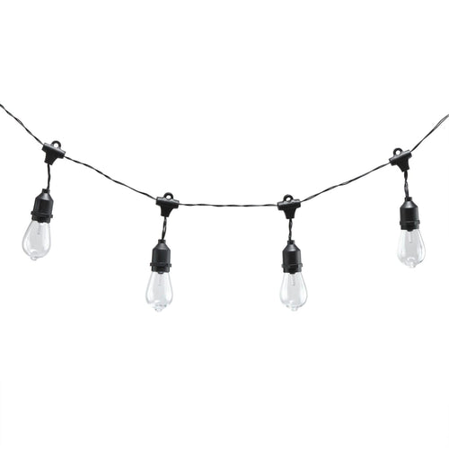 Alpine Edison Bulb Hanging String Lights with Timer