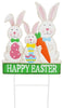 Cheap Carls Metal Triple Bunnies w/Happy Easter