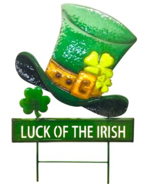 Cheap Carls Metal Hat W/ Luck Of The Irish