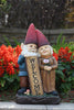 Hi-Line Gift Robert & Sofia Standing Gnome Couple with Welcome Sign