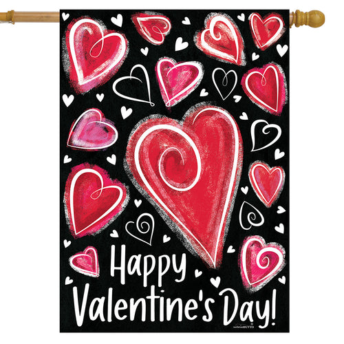 Briarwood Lane Valentine Heart Dance House Flag