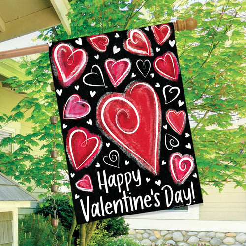 Briarwood Lane Valentine Heart Dance House Flag