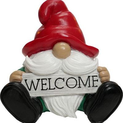 Spoontiques Welcome Gnome Garden Statue