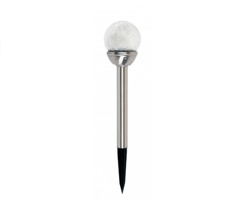 Fusion Products Solar Crackle Glass Ball Stake Light