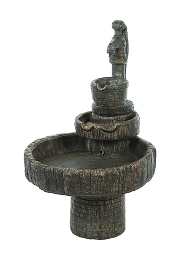 Athens Stone Casting Hand Pump Fountain