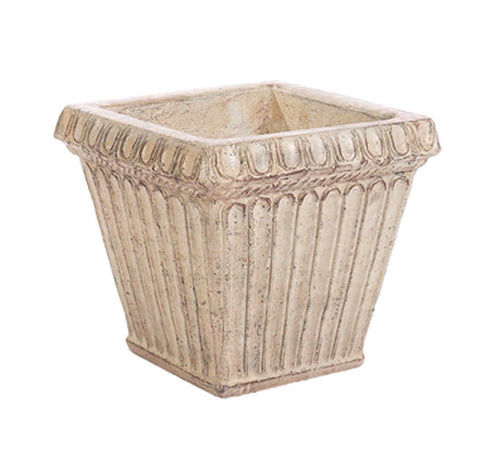 Athens Stone Casting  Square Fancy Pot