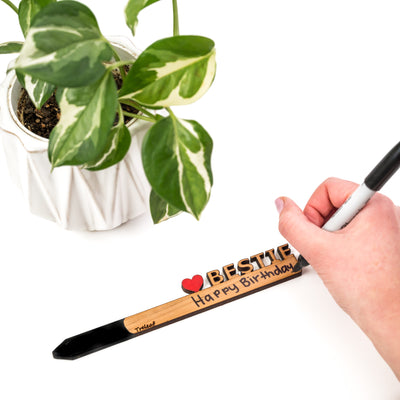 Treleaf Celebration Stake - Writable stake for plant gift