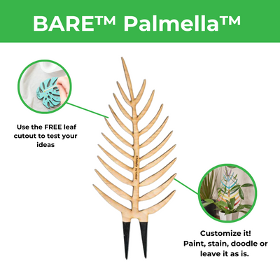 Treleaf BARE™ Palmella™ - Customizable wooden plant support - Inspired by the Palm leaf