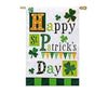 Evergreen St. Patrick's Day Medley Clovers Applique House Flag