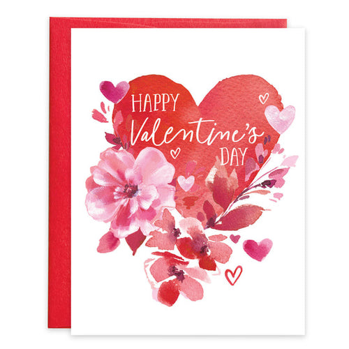 Gina B Designs Valentine Card Heart & Flowers {with scripture} Greeting Card
